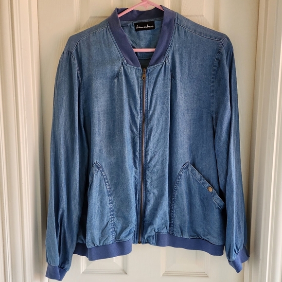Alison Andrews Bomber Jacket Chambray - Picture 1 of 9